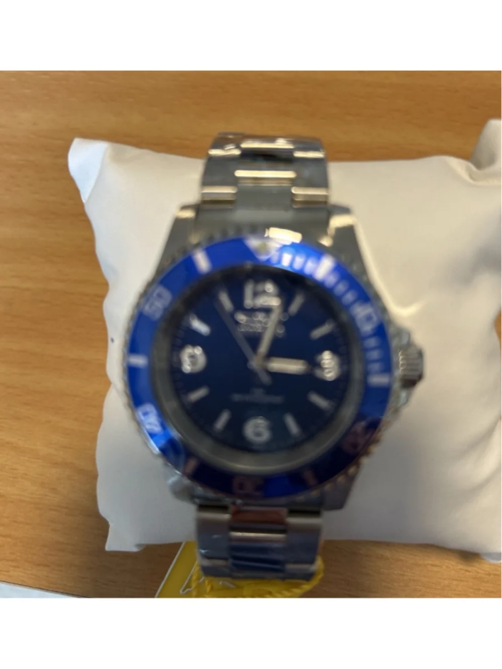Invicta Model #49341 Men's Watch w/Silver Band and Blue Face Singapore Movement